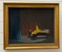 Chopin Nocturne oil on canvas by P Cherrington display 1988 RA (60cm x 48cm)