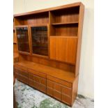 A Nathan Mid Century wall unit (H194cm W177cm D42cm)