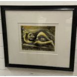A Lithograph by Henry Moore " A reclining figure" an idea for metal sculpture signed and numbered