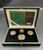 The Royal Mint 2001 United Kingdom Gold Proof Three Coin Sovereign Collection