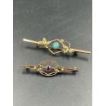Two 9ct gold brooches (Approximate Total weight 5g)