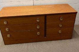 Stag low chest of drawers (H64cm W140cm D44cm)