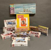 A selection of model kits to include Airfix, Matchbox and Pyro