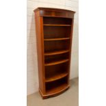 A regency style open bookcase (H184cm W80cm D30cm)