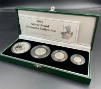 A Royal Mint United Kingdom Britannia Collection 1998 Silver Proof 4 Coin Set, £2, £1, 50p & 20p