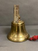 A vintage brass Benson and Hedhes "Time at the Bar" bell