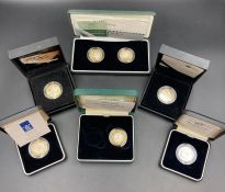 Royal Mint: A selection of seven silver proof £2 coins celebrating various years, historical