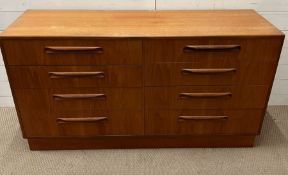A G-Plan low chest of drawers/sideboard (H76cm W142cm D44cm)