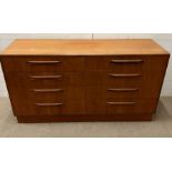 A G-Plan low chest of drawers/sideboard (H76cm W142cm D44cm)