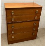 A Mid Century chest of drawers (H96cm W82cm D44cm)