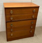 A Mid Century chest of drawers (H96cm W82cm D44cm)
