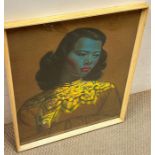 A Vladimir Tretchikoff print in original frame, Chinese style