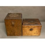 Two wooden boxes