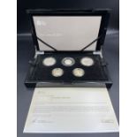 The Royal Mint 2017 United Kingdom Silver Proof Piedfort Coin set, boxed with paperwork.