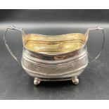A Georgian silver sugar bowl on ball feet, hallmarked for London 1812 (Approximate Total weight