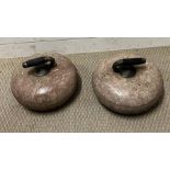 A pair of vintage curling stones