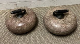 A pair of vintage curling stones