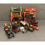 A selection of diecast vehicles to include play worn and boxed