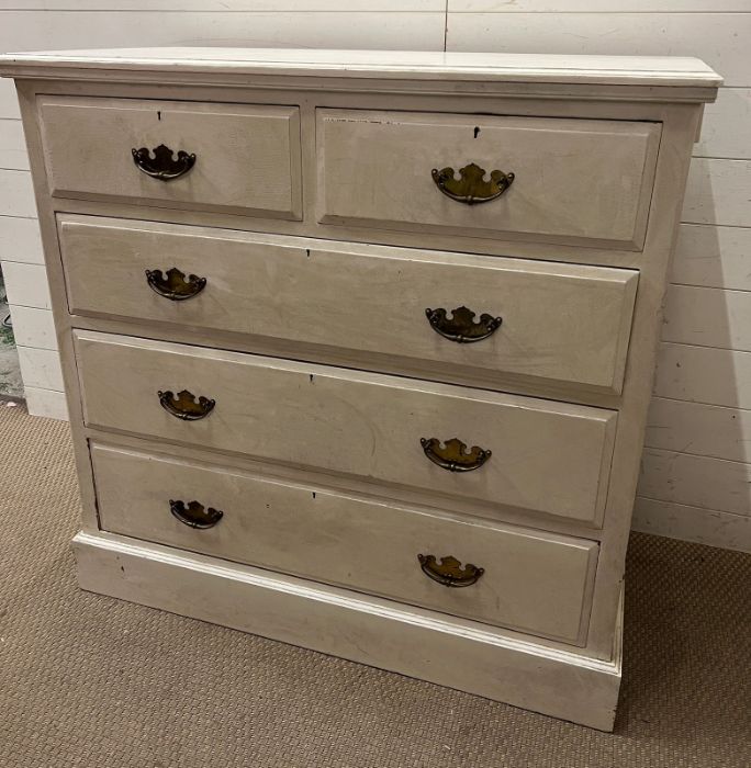 A painted pine chest of drawers (H108cm W107cm D50cm) - Image 5 of 5