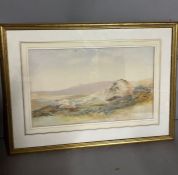 Brittain Charles Edward (1837-1888) Watercolour of Dartmoor (44cm x 28cm)