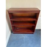 A reproduction open bookcase (H104cm W92cm D30cm