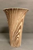 A Beswick, wood grain effect 1950's vase (Height Approx 32.5cm)