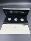 Royal Mint 30th Anniversary of the £1 coin Royal Arms Silver set.