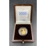 A 2000 Britannia Gold Proof £25 Coin (Total weight 8.513g)