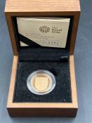The Royal Mint The 2009 UK Shield of The Royal Arms £1 Gold Proof Coin Approx Weight 19.61g and 22ct