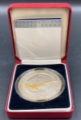 Royal Mint Alderney £10 Silver Proof coin boxed with certificate Diameter 65mm Weight 155.517g