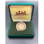 The Royal Mint Centuries of the Monarchy 2001 Gold Proof Crown Five pounds, 22ct gold Approx
