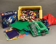 A large volume of vintage Lego along with some Technics Lego