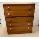 A Stag chest of drawers (H96cm W82cm D44cm)