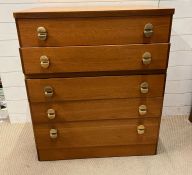 A Stag chest of drawers (H96cm W82cm D44cm)