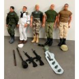 Five Action figures with accessories