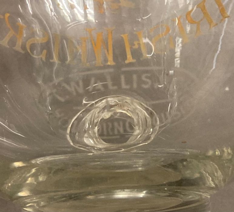 A large glass special Irish whisky dispenser/decanter with faceted lid on a flared circular foot ( - Image 2 of 6