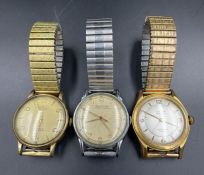 Three assorted Gentleman's wristwatches UNA Fab Unic antichoc 51, Invicta and Smiths Deluxe