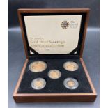 The Royal Mint 2009 UK Gold Proof sovereign five coin collection No 0098 To include: £5, double