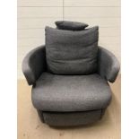 A love chair with pull out leg rest
