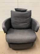 A love chair with pull out leg rest