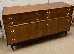 A Mid Century chest of drawers sideboard by G-Plan (H87cm W150cm D46cm)