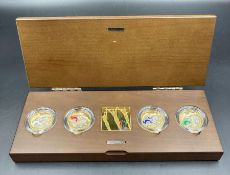 Royal Mint The Official Commonwealth Games silver piedfort coin collection, boxed