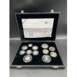 The UK Silver Proof Coin Set 2009, 12 coins including the iconic 'Kew Gardens' 50p with rev.