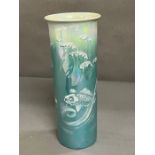 A Walter Slater for Shelley lustre vase with carp/fish decoration (H26cm)