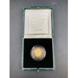 The Royal Mint 1997 United Kingdom Gold Proof £2 Coin 22ct gold Approx 15.976g Cased with papers.