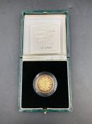 The Royal Mint 1997 United Kingdom Gold Proof £2 Coin 22ct gold Approx 15.976g Cased with papers.