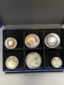 Royal Mint A box containing six various silver proof coins all encapsulated including a 2007