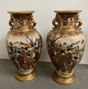 A pair of Japanese possibly Meiji period satsuma vases