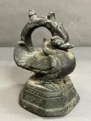 An Opium Bronze Burmese weight in the form of a Hintha bird (H24.5cm weight 13.36kg)