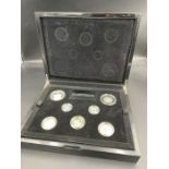 Royal Mint UK silver Piedfort proof coin set, 'The 2013 United Kingdom Silver Piedfort Proof Set',